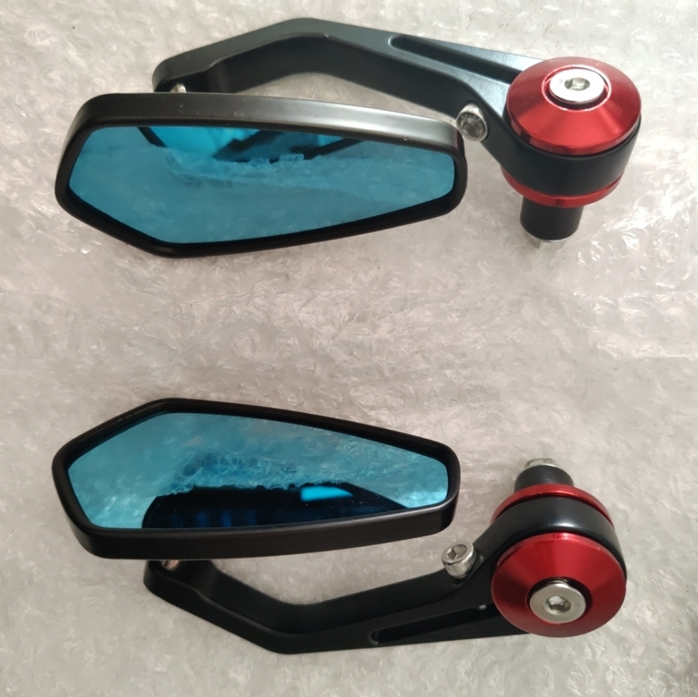 Universal 7/8" Motorcycle Handle Bar End Rearview Replacement Side Mirrors